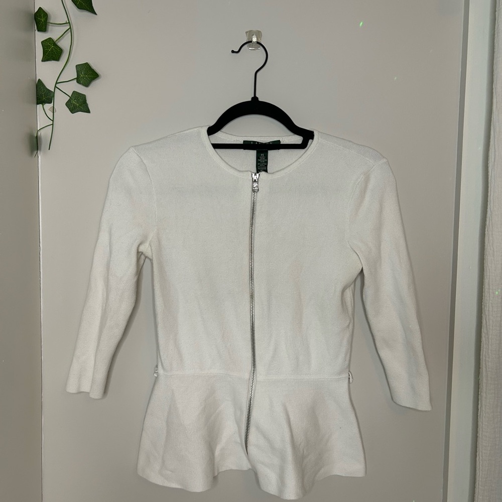 Ralph Lauren Cream Zip-Up Jacket